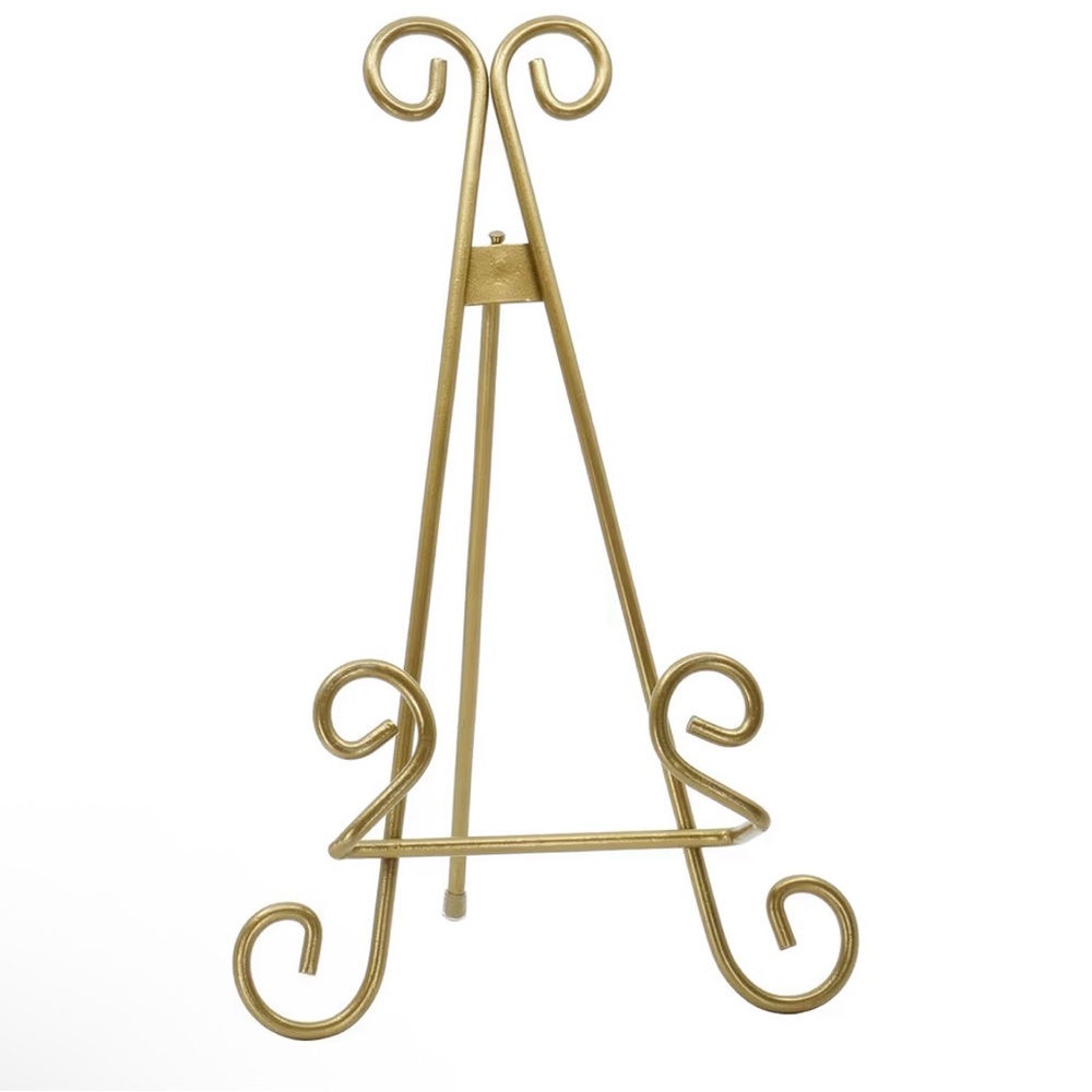 Metal Display Easel in Gold Finish - 13x8.5 in